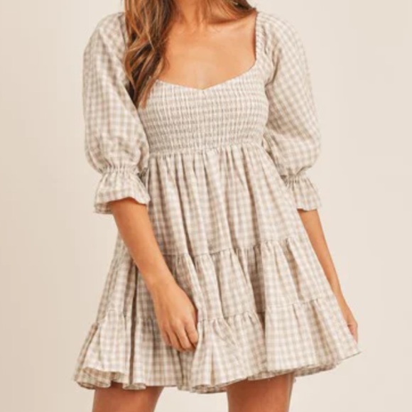 Vici Dresses & Skirts - Green gingham dress